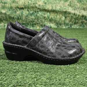 B.ø.C | BORN CONCEPTS PEGGY GENUINE PATENT LEATHER CROC EMBOSSED SLIP-IN CLOGS